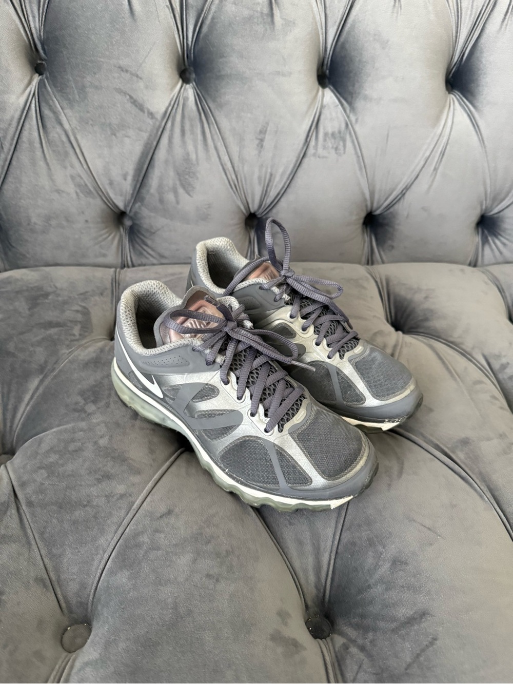 Vintage Y2K Nike Air Max Women's Gray Athletic Sneakers